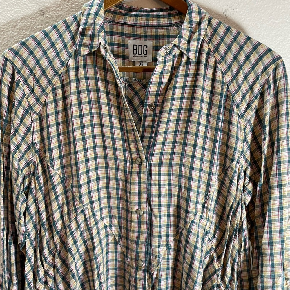 BDG Prairie Western Snap Button Baby Doll Dress Size XS - Picture 3 of 7